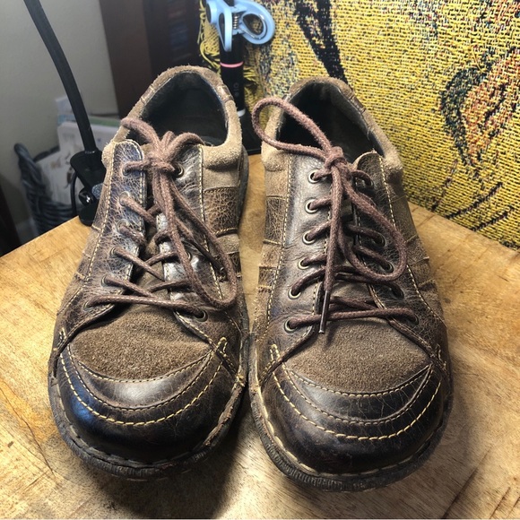 Born Shoes Womens 8.5 M Melissa Low top Sneaker Brown Leather Lace Up. - Picture 6 of 13